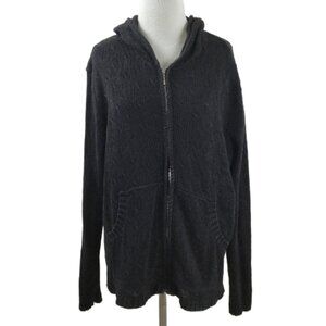 Designer Originals Studio Charcoal Ramie Blend Hooded Jacket l